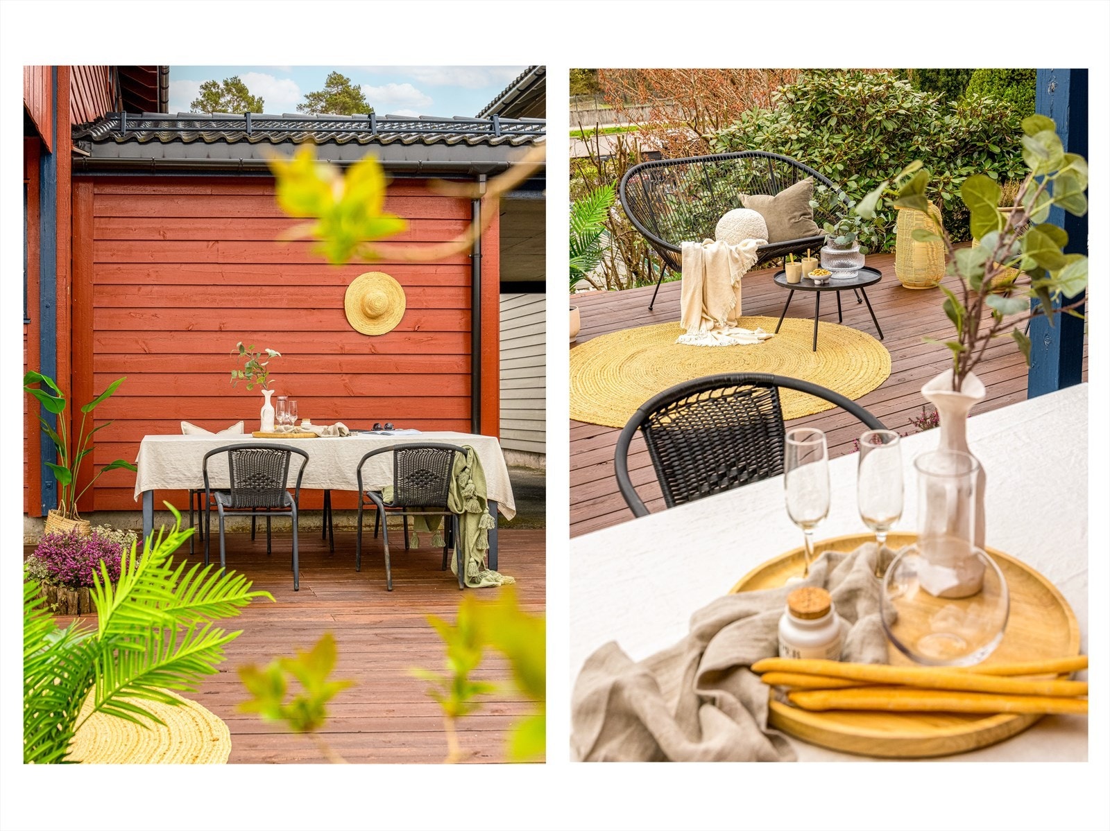 Herlig uteområde med god plass til utemøblement og grill Galleribilde