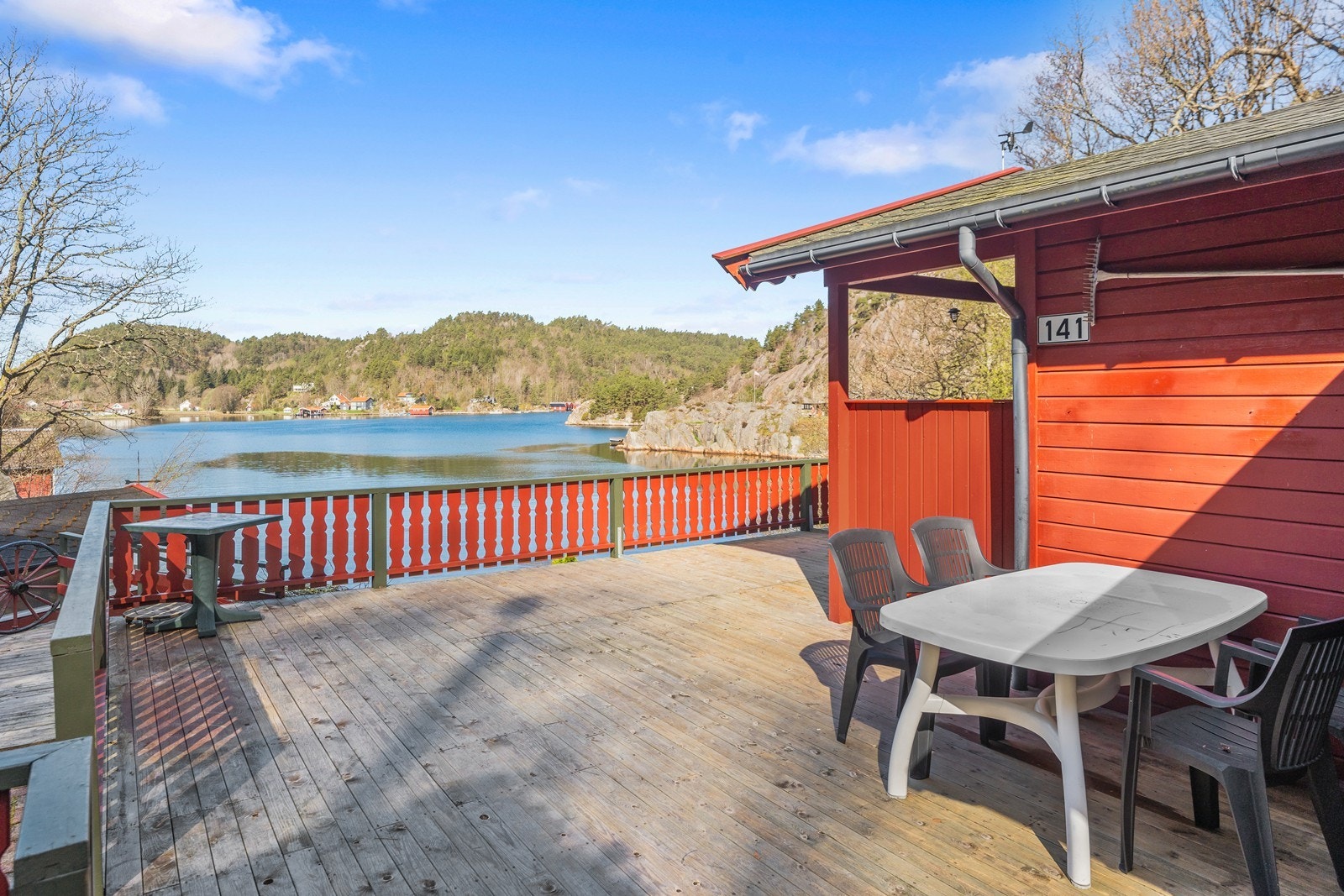 Flott utsikt fra terrassen Galleribilde