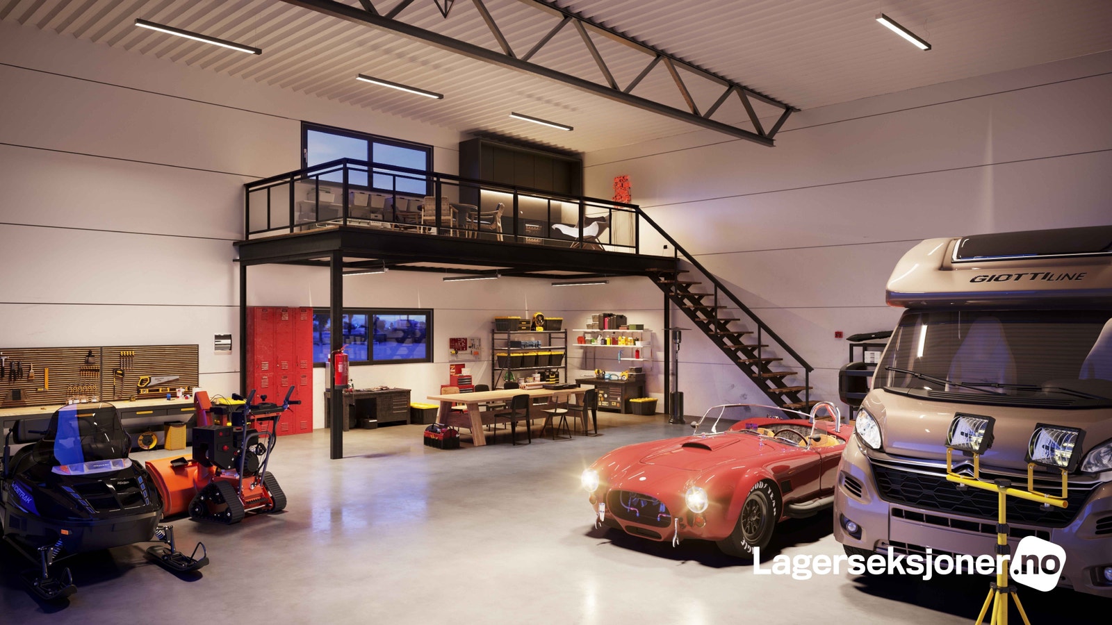 Vi har satt sammen noen interiørbilder som viser hvordan en lagerseksjon kan se ut på innsiden. Galleribilde