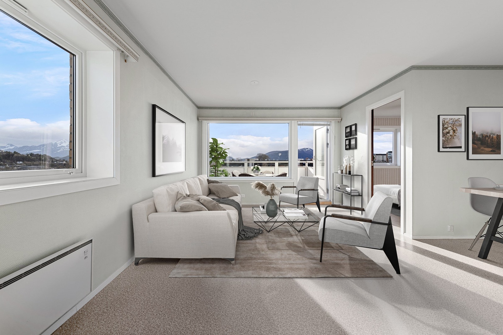 Digital styling i deler av stuen Galleribilde