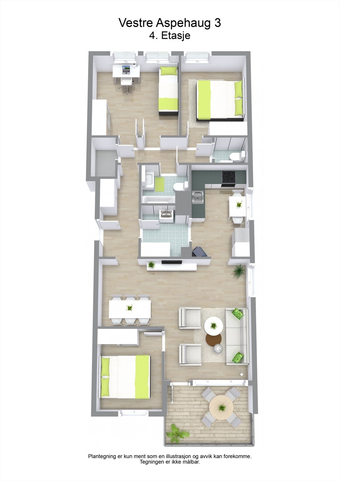 3D plantegning Galleribilde
