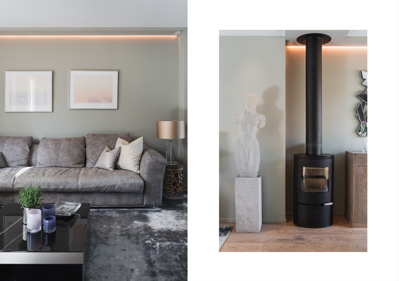 Peisovn som bidrar til varme og hygge om vinteren Galleribilde
