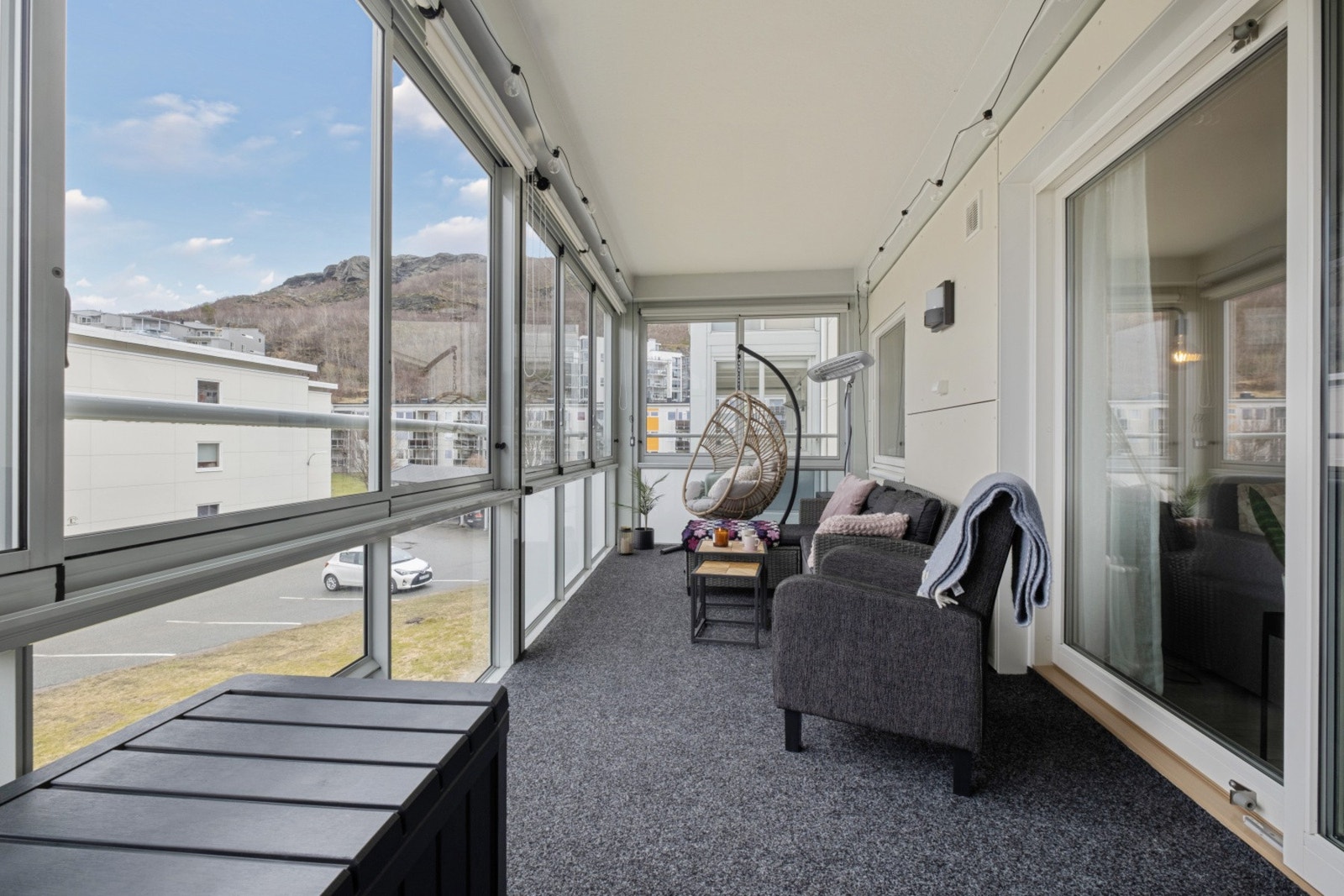 Praktisk innglasset balkong Galleribilde