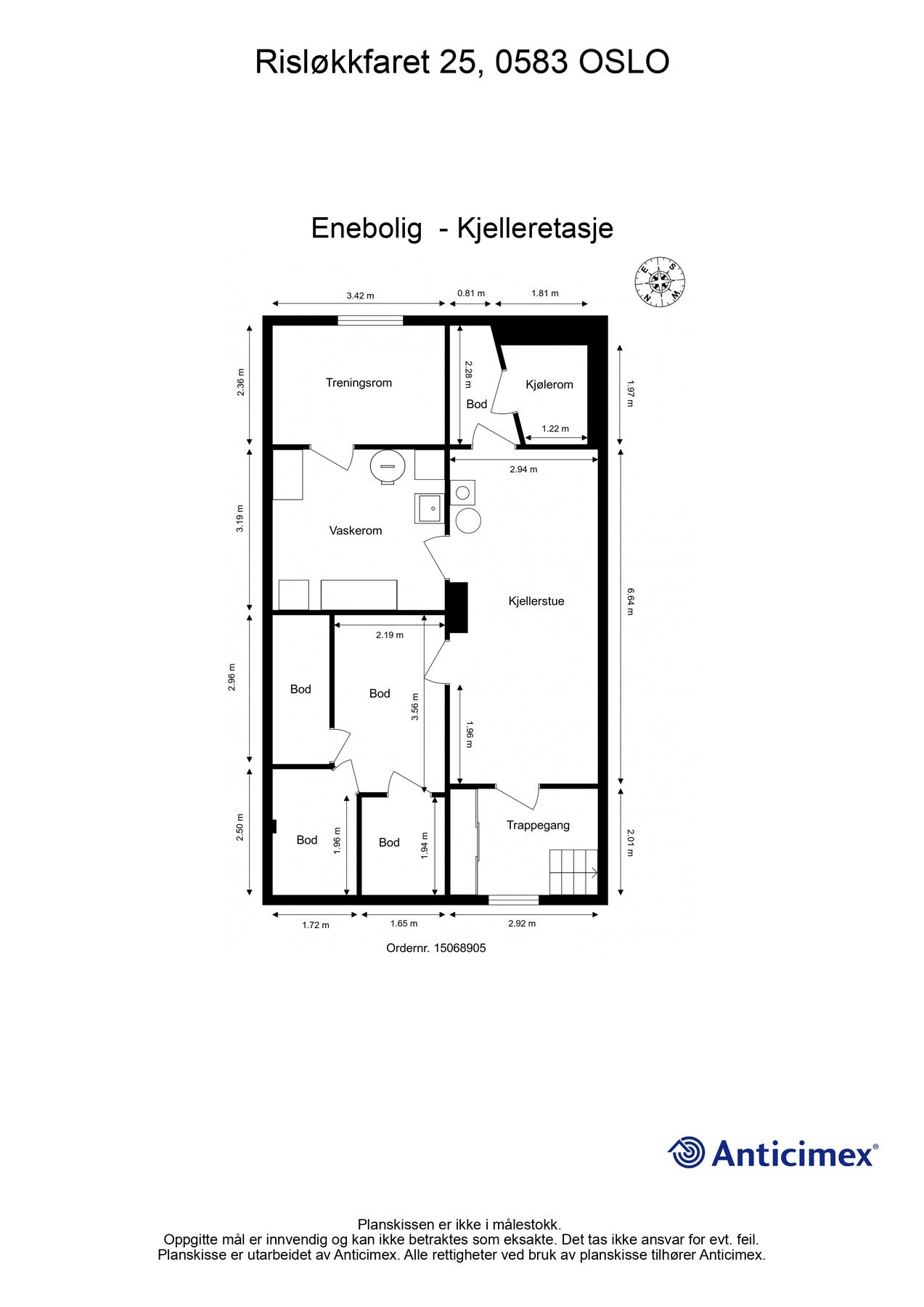 Plantegning kjelleretasje. Galleribilde