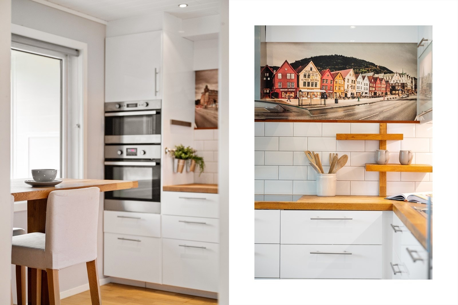 - Kjøkkenet har integrerte hvitevarer som oppvaskmaskin, stekeovn, micro, platetopp, kjøl og fryseskap til glede for nye eiere - Galleribilde