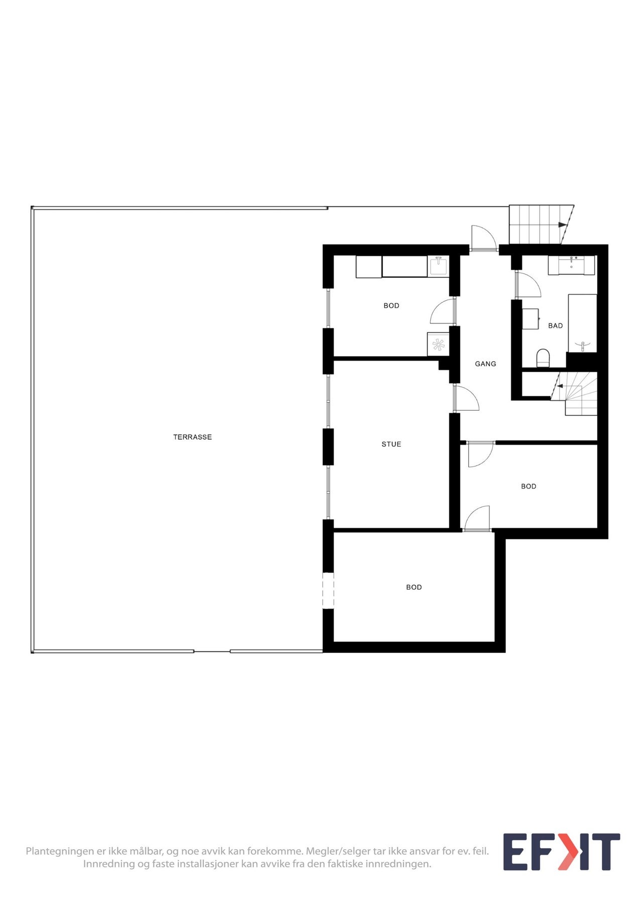 Plantegninger underetasjen. Galleribilde