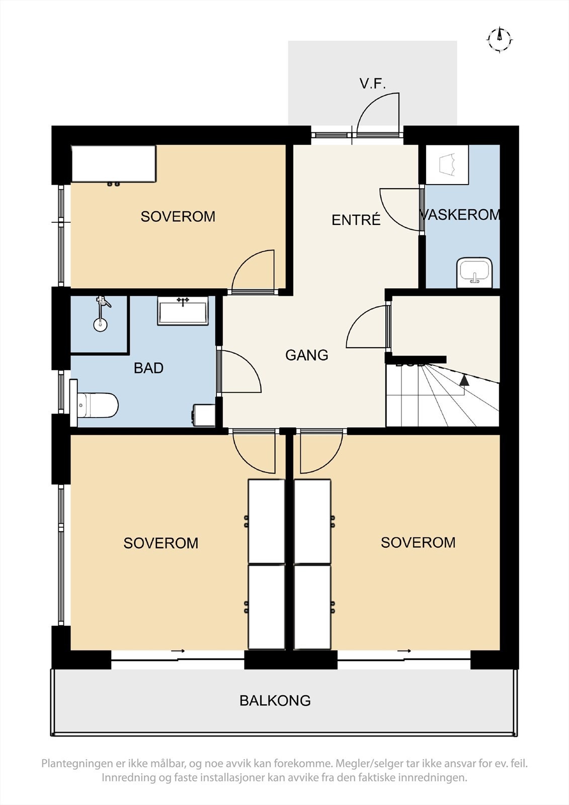 Vi beveger oss til boligens første etasje. Galleribilde