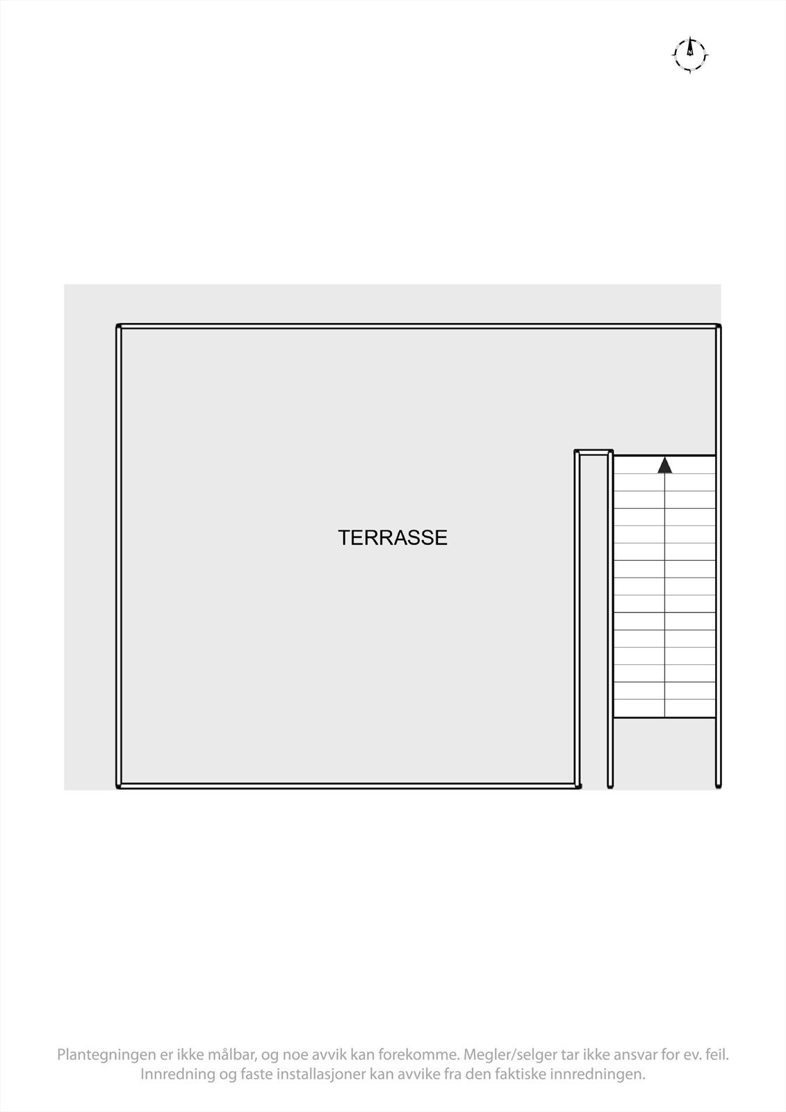 Fra andre etasje er det trapp opp til den private takterrassen. Galleribilde