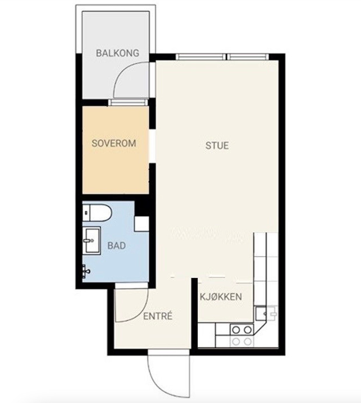 Alternativ planløsning. Galleribilde