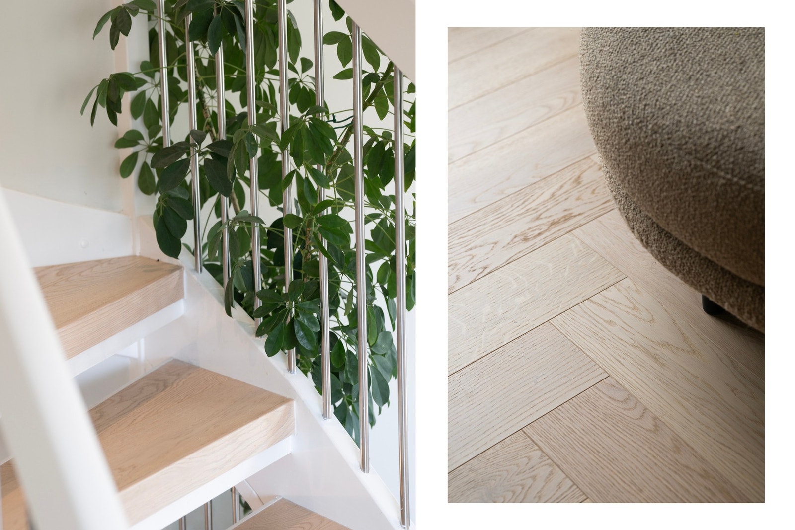 Nyere 1-stavs fiskebensparkett er gjennomgående i 1 til 3 etasje. Galleribilde