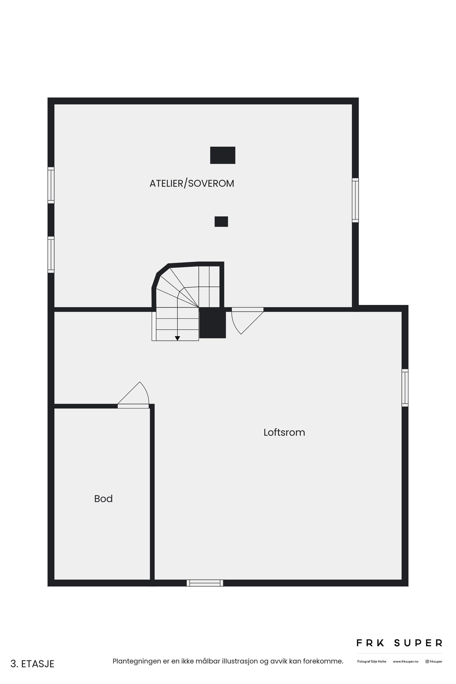 Plantegning loftsetasje Galleribilde
