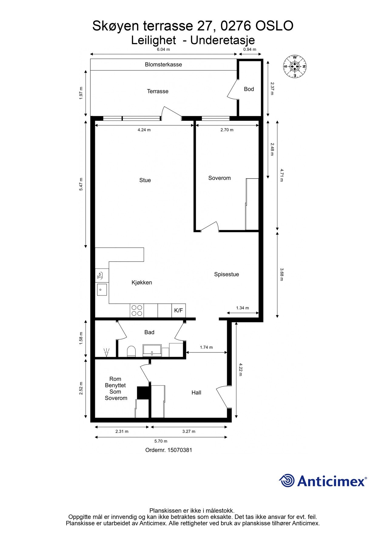 Leiligheten har en praktisk planløsning som skaper en lun atmosføre. Galleribilde