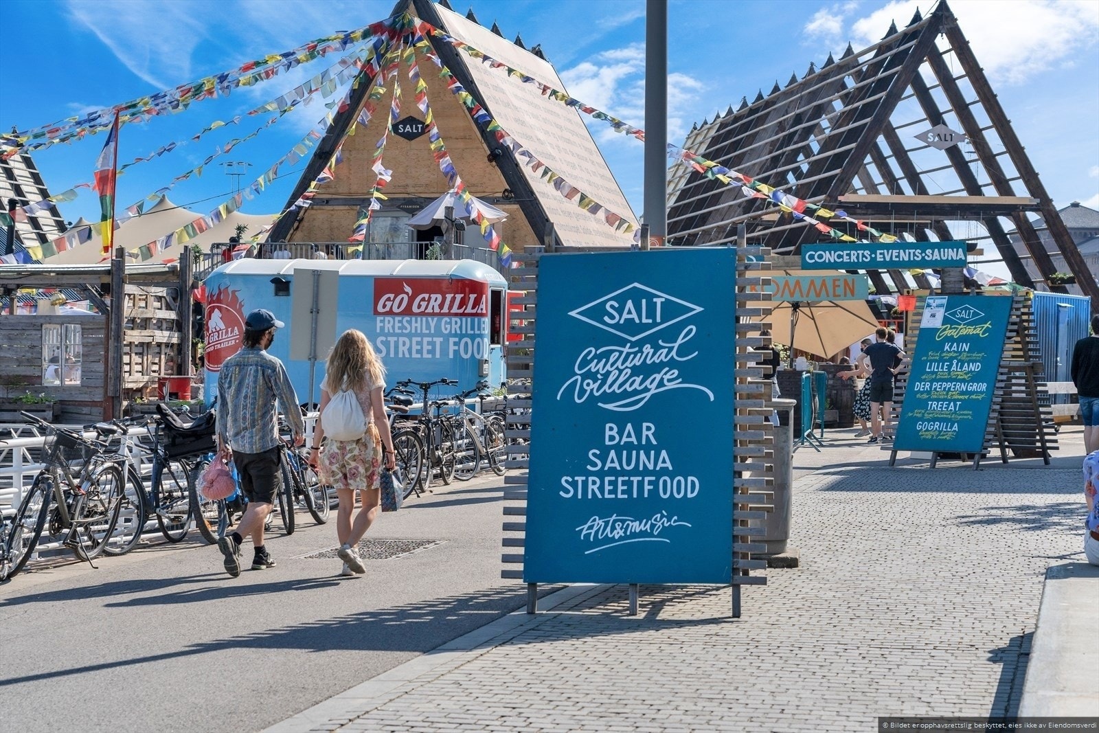 Mange hyggelige tilbud i nærområdet som Salt, badstuflåter, Vippa, konsertarenaer m.m. Galleribilde