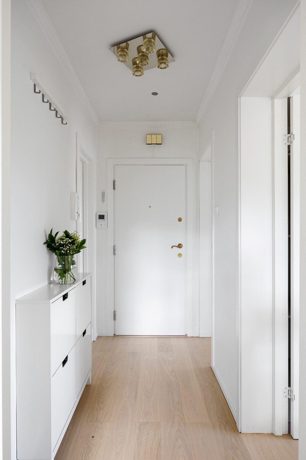 Leiligheten har en lys og innbydende entré som gir et godt førsteinntrykk. Oppgangen har callinganlegg. Galleribilde