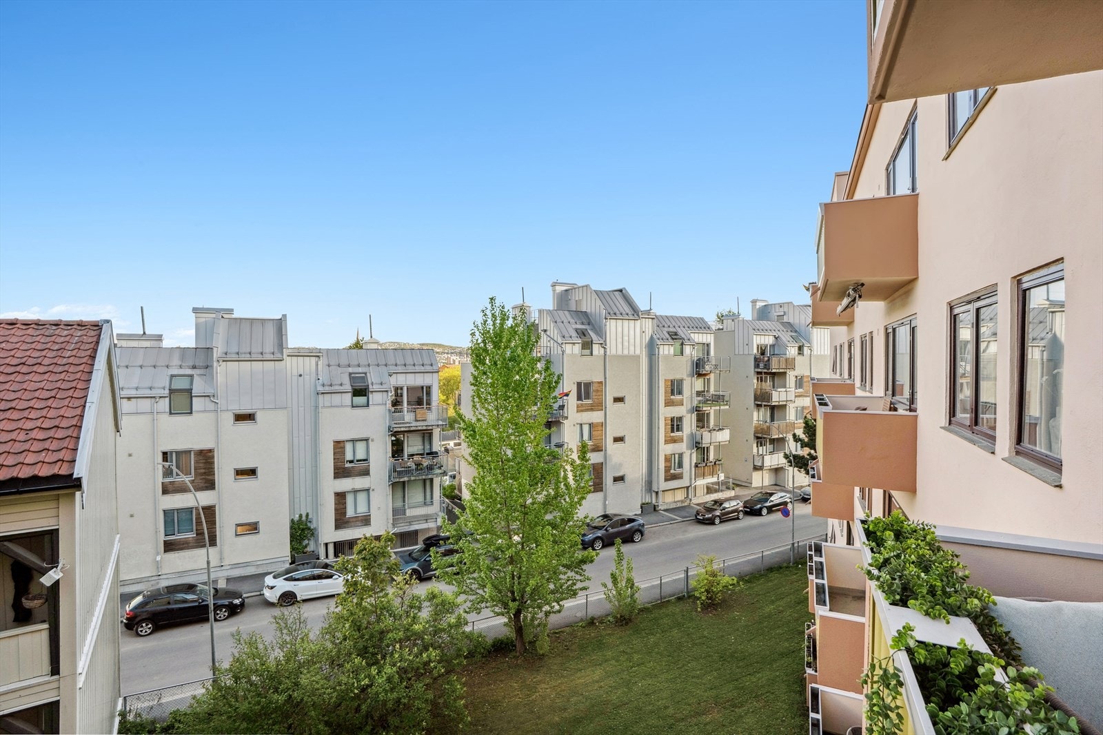 Flott utsikt fra balkongen Galleribilde