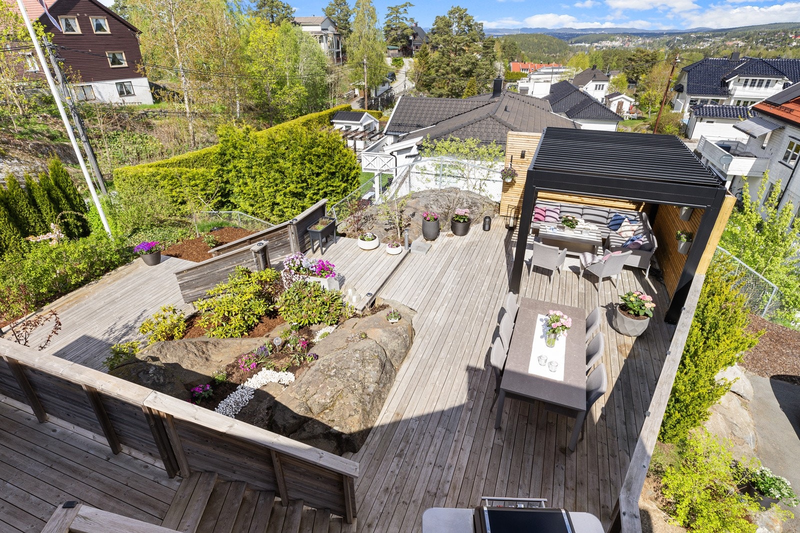 Overskift over uteområdet Galleribilde