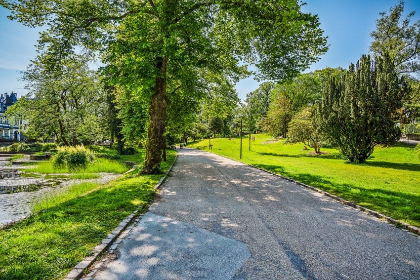 Nygårdsparken ligger like ved, herlig å benytte seg av på de fine dagene. Galleribilde