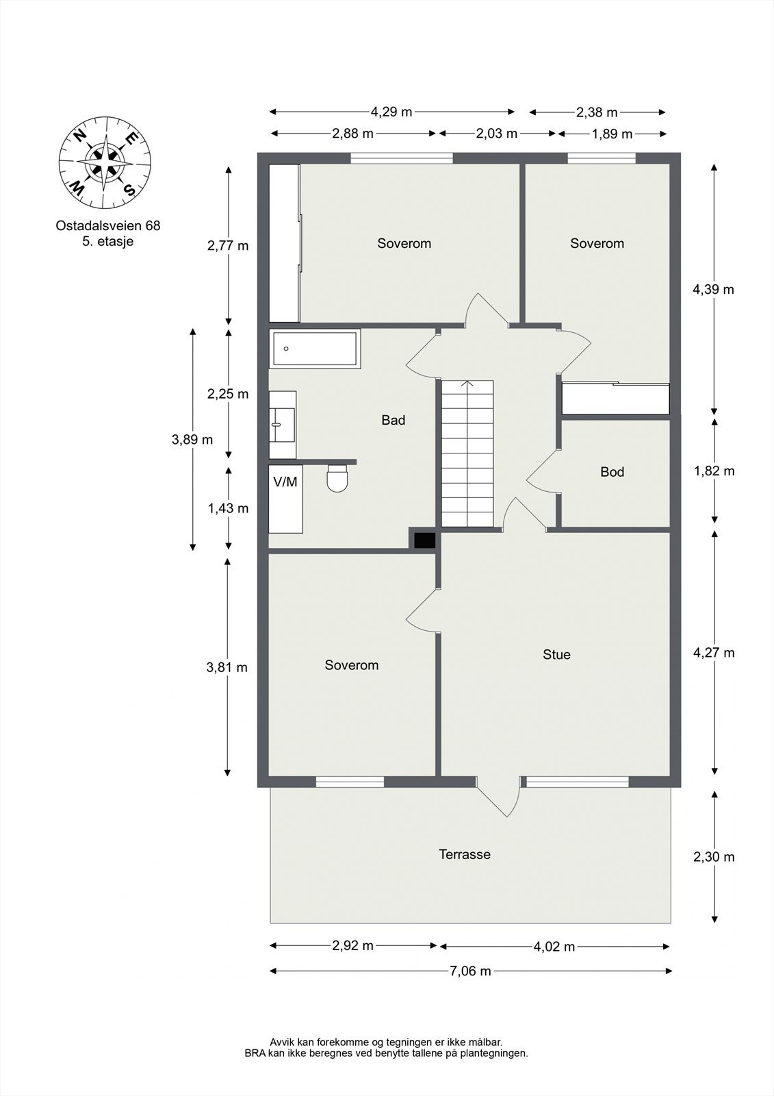 Plantegning 5. etasje Galleribilde