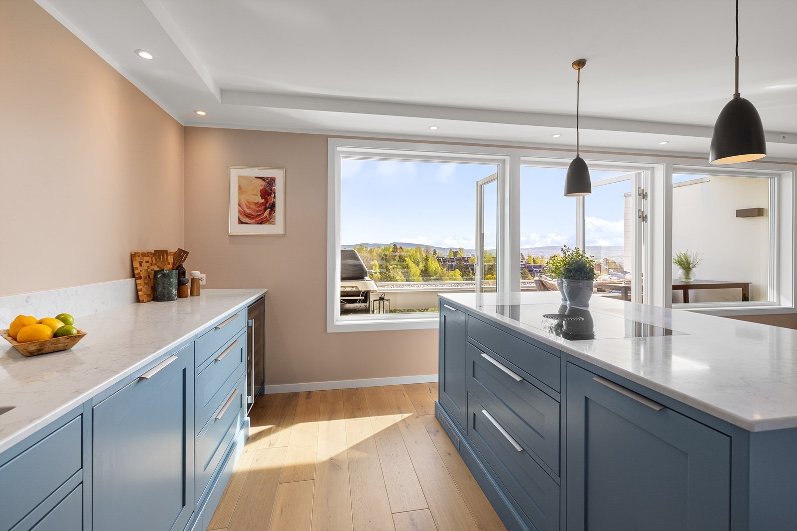 Nydelig utsikt, og tilgang til terrassen via doble verandadører Galleribilde