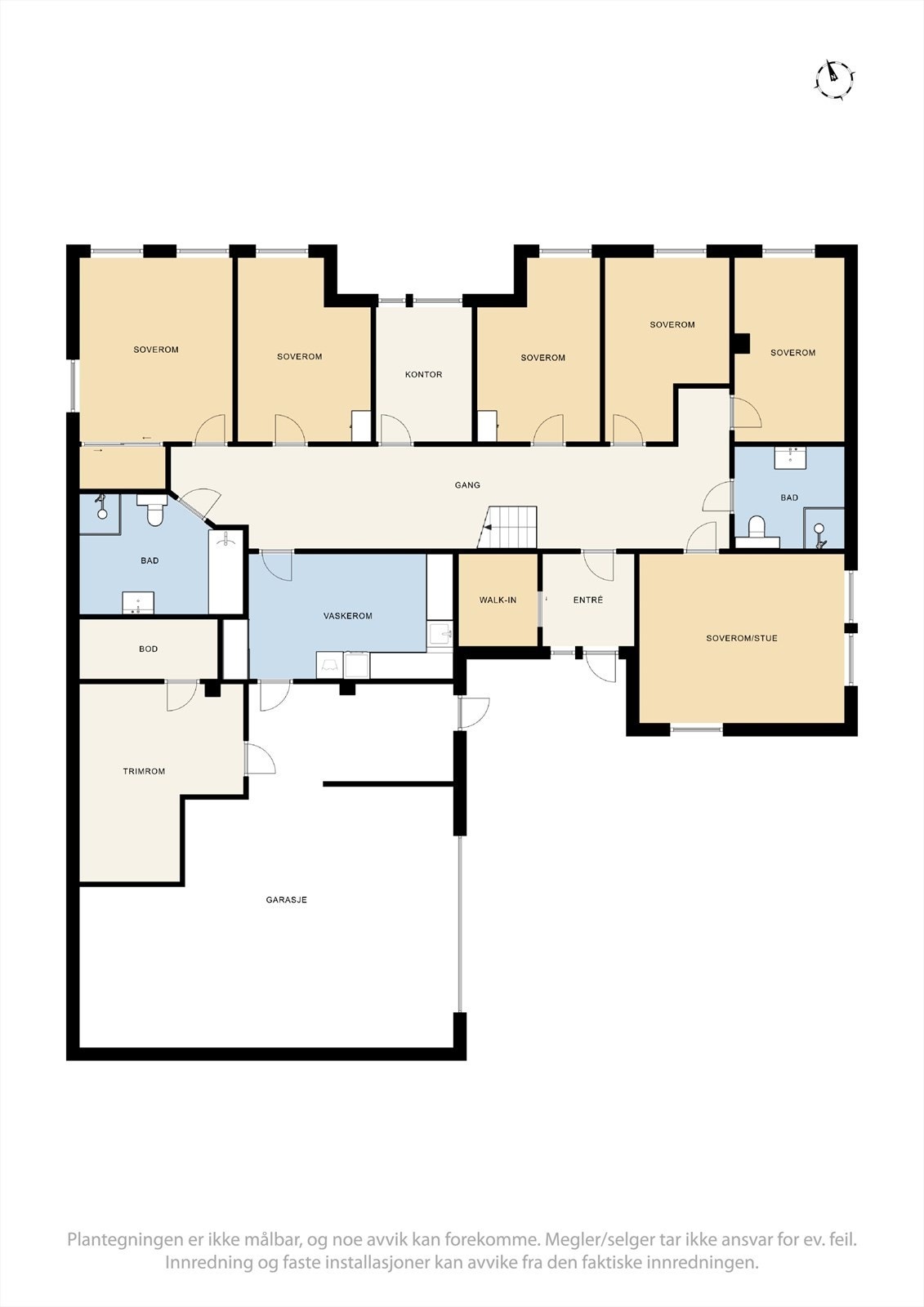 Plantegning, første etasje. Galleribilde