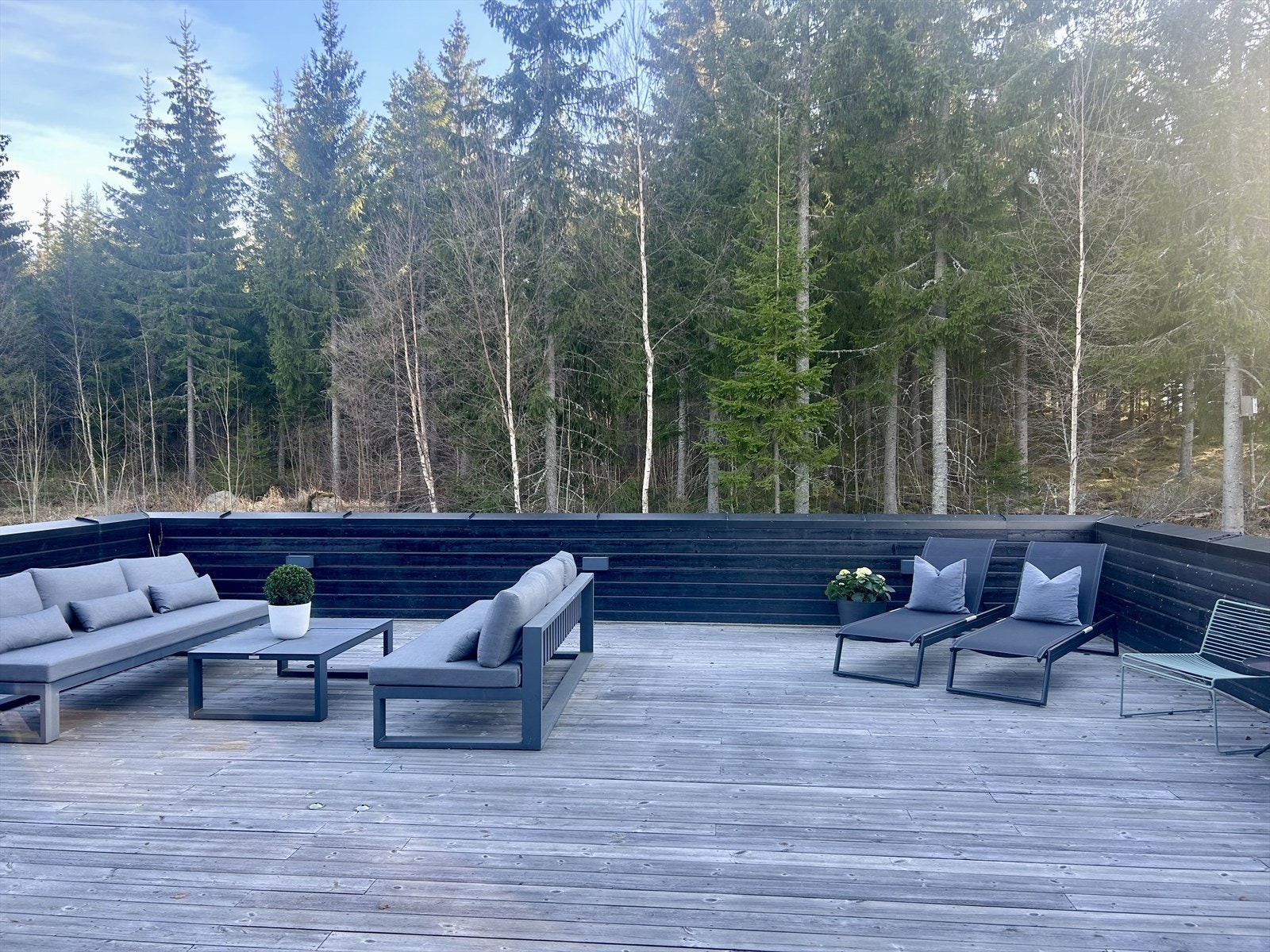 På takterrassen får du sol store deler av dagen og til sent på kveld. Galleribilde