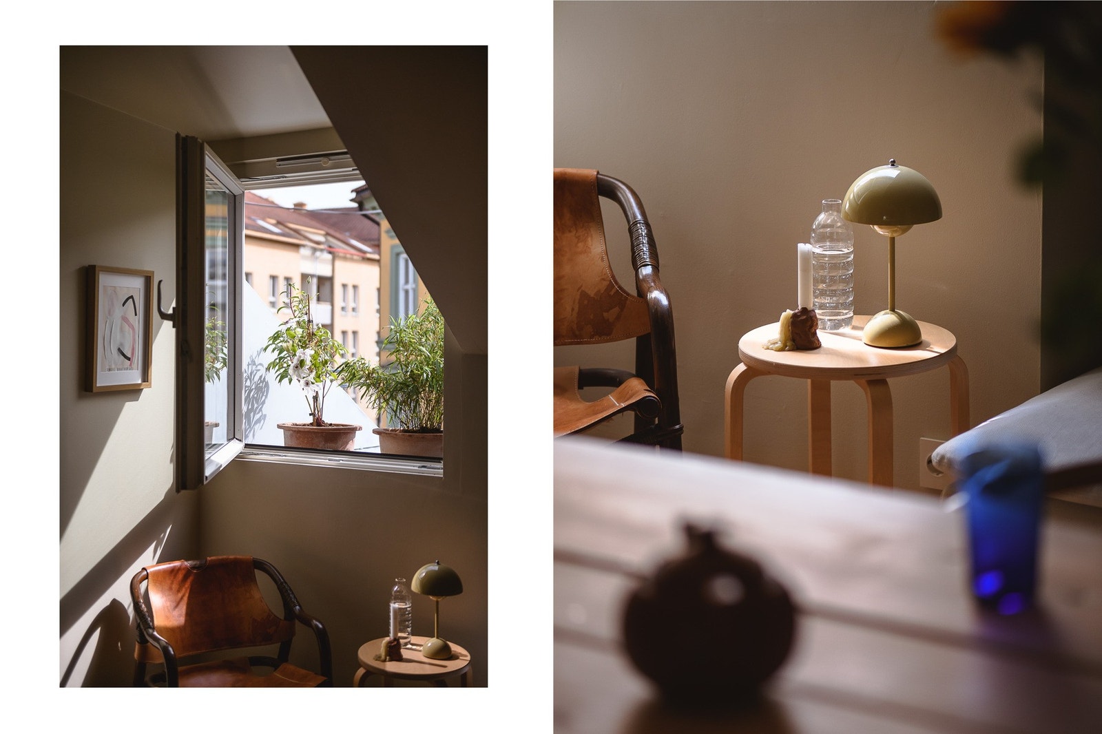 Lyset skaper stemning og med vinduene åpne kan sommeren og fuglekvitteret slippe inn. Galleribilde