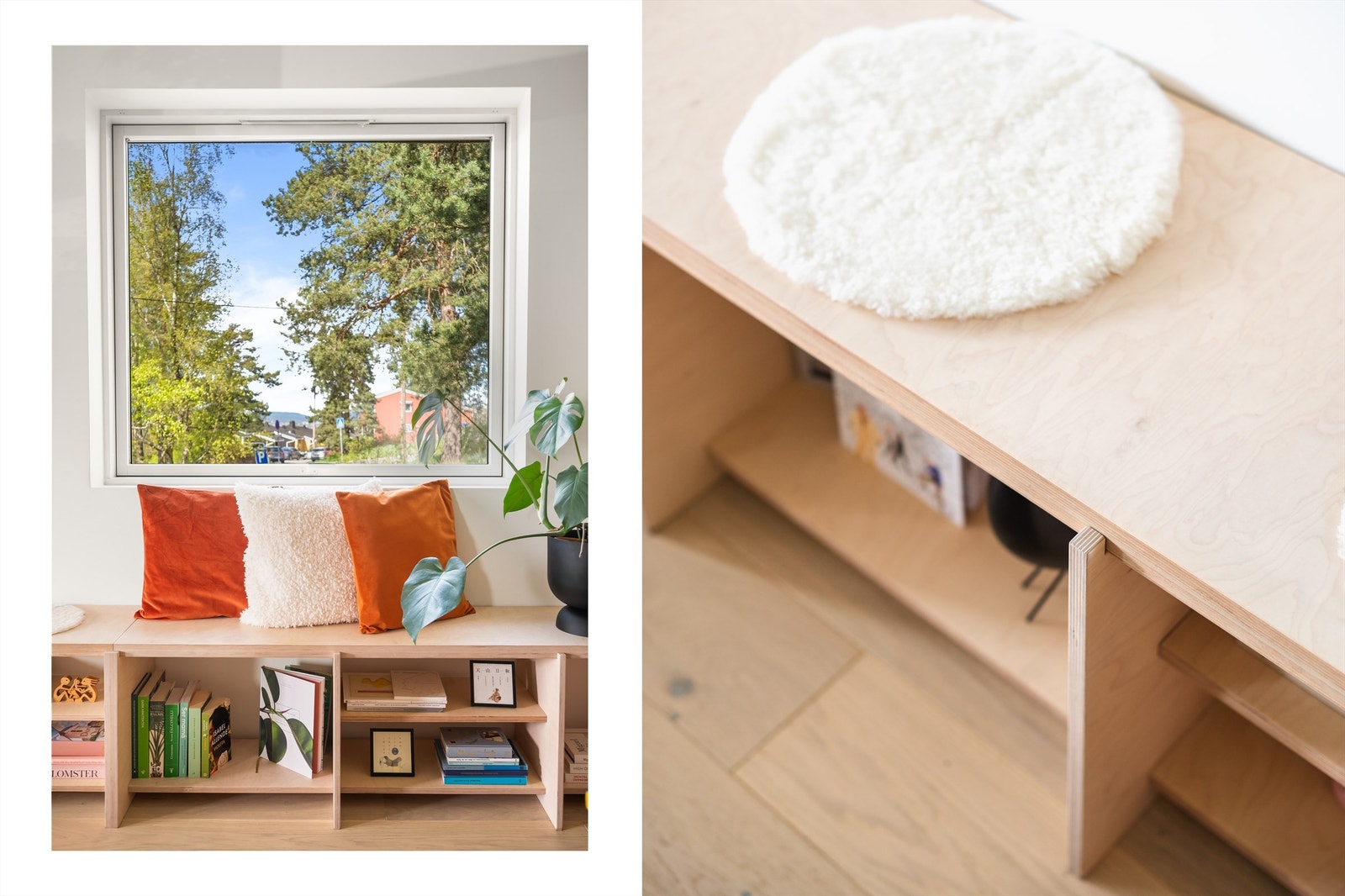 En hyggelig lesekrok ved vinduet. Galleribilde