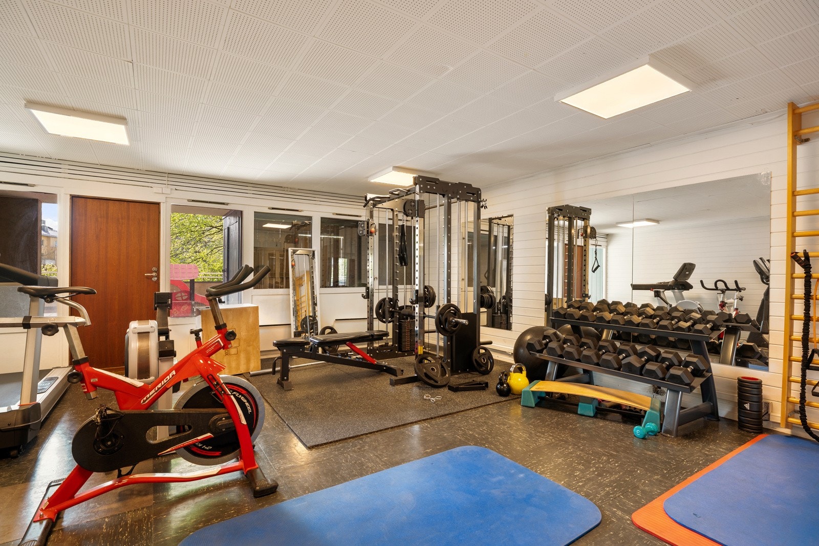 Borettslaget har et trimrom som kan benyttes av alle beboere i borettslaget mot en årlig mindre avgift Galleribilde