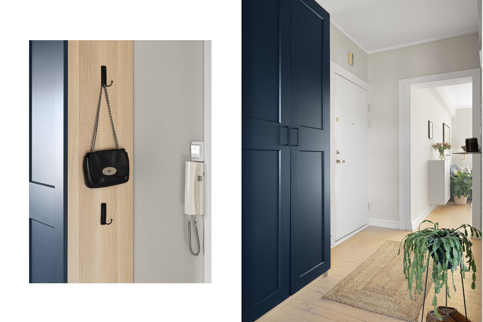 God plass til praktisk oppbevaringsmøblement eller garderobeskap. Galleribilde