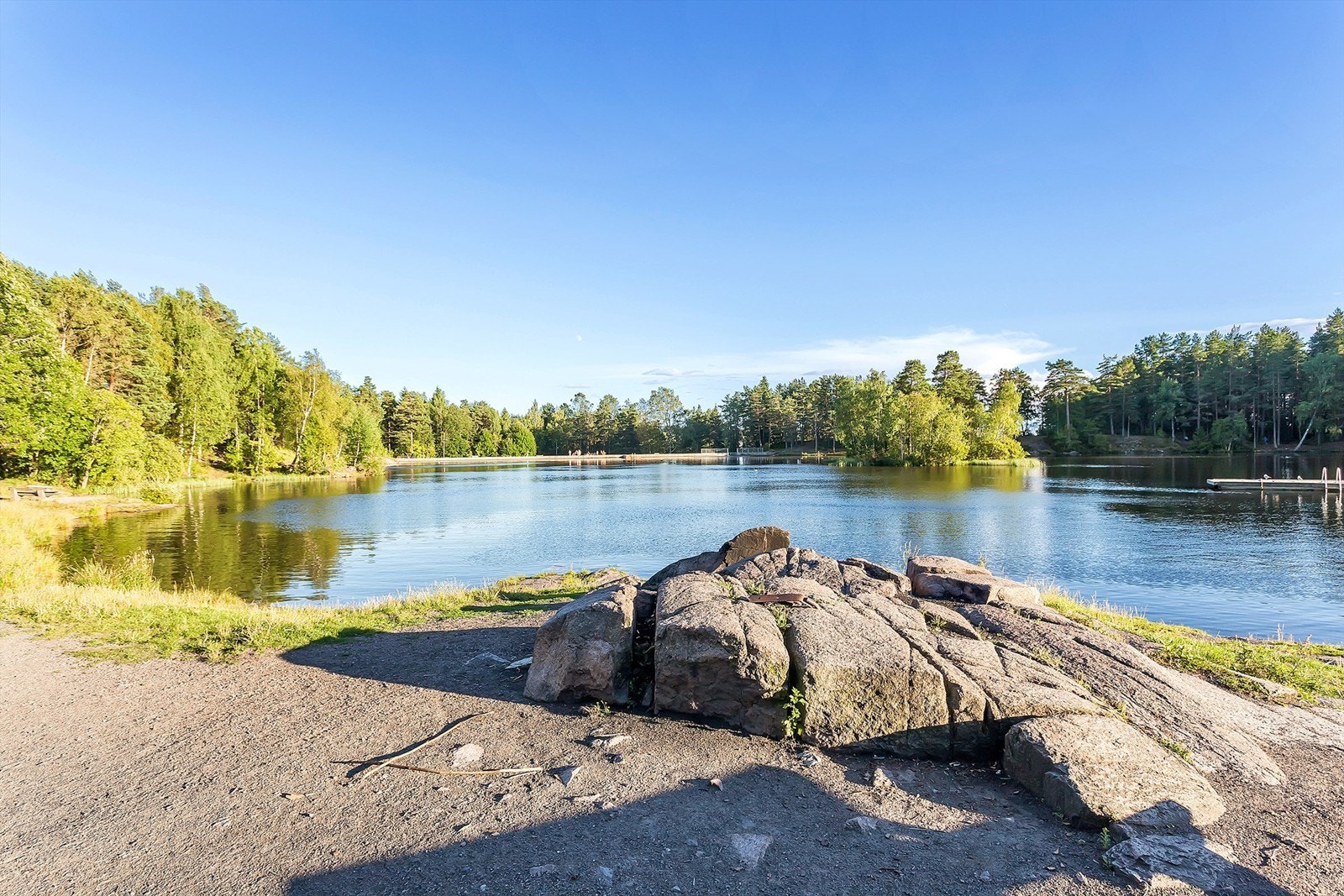 Bademuligheter i Vesletjern, Steinbruvannet og Badedammen. Galleribilde