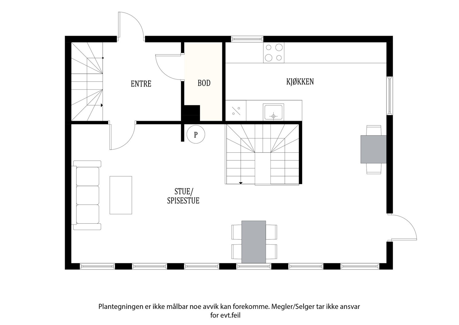 Planskisse 1. etasje. Galleribilde