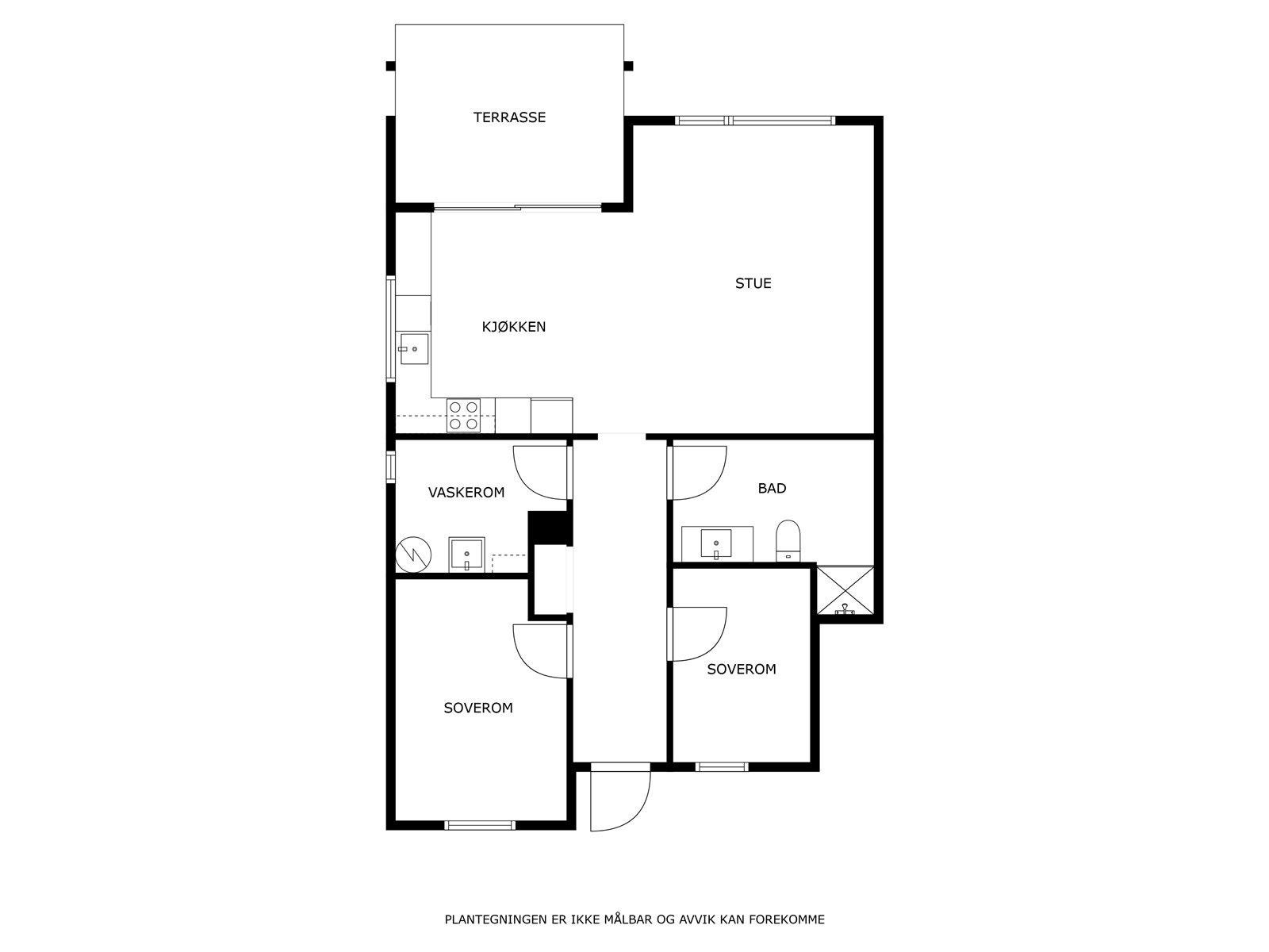 Leiligheten har følgende planløsning. Galleribilde