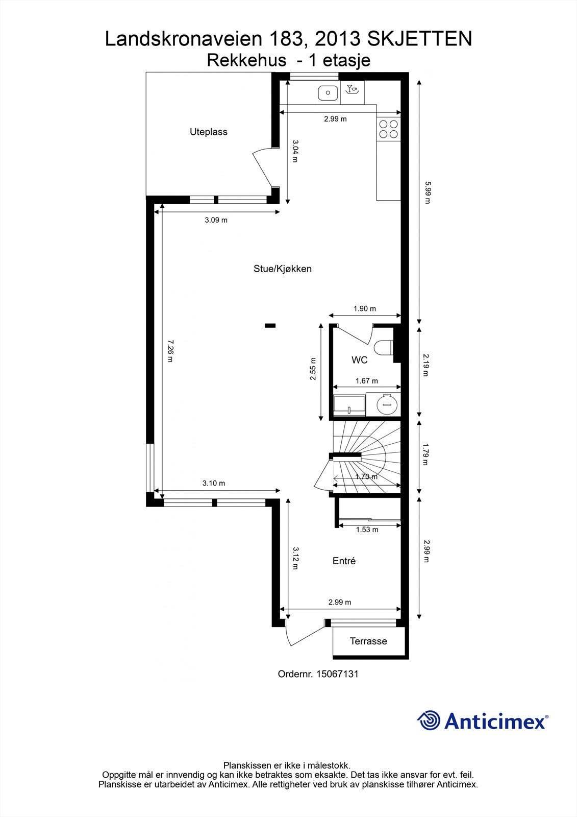 Plantegning 1. etasje Galleribilde