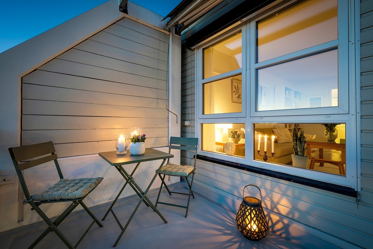 Her kan du enkelt skape din egen lille oase med plass til både møbler og planter Galleribilde