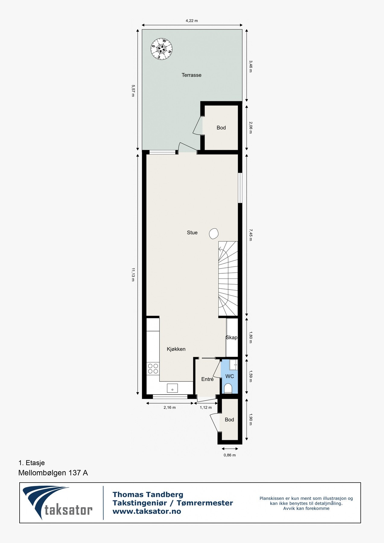 Plantegning 1. etasje Galleribilde