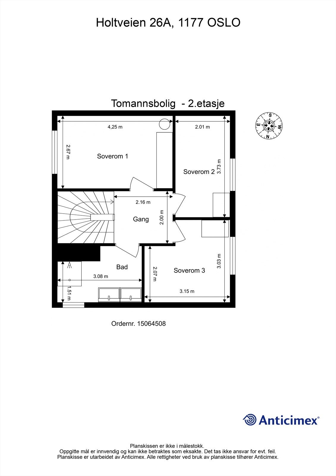 Plantegning 2. etasje Galleribilde