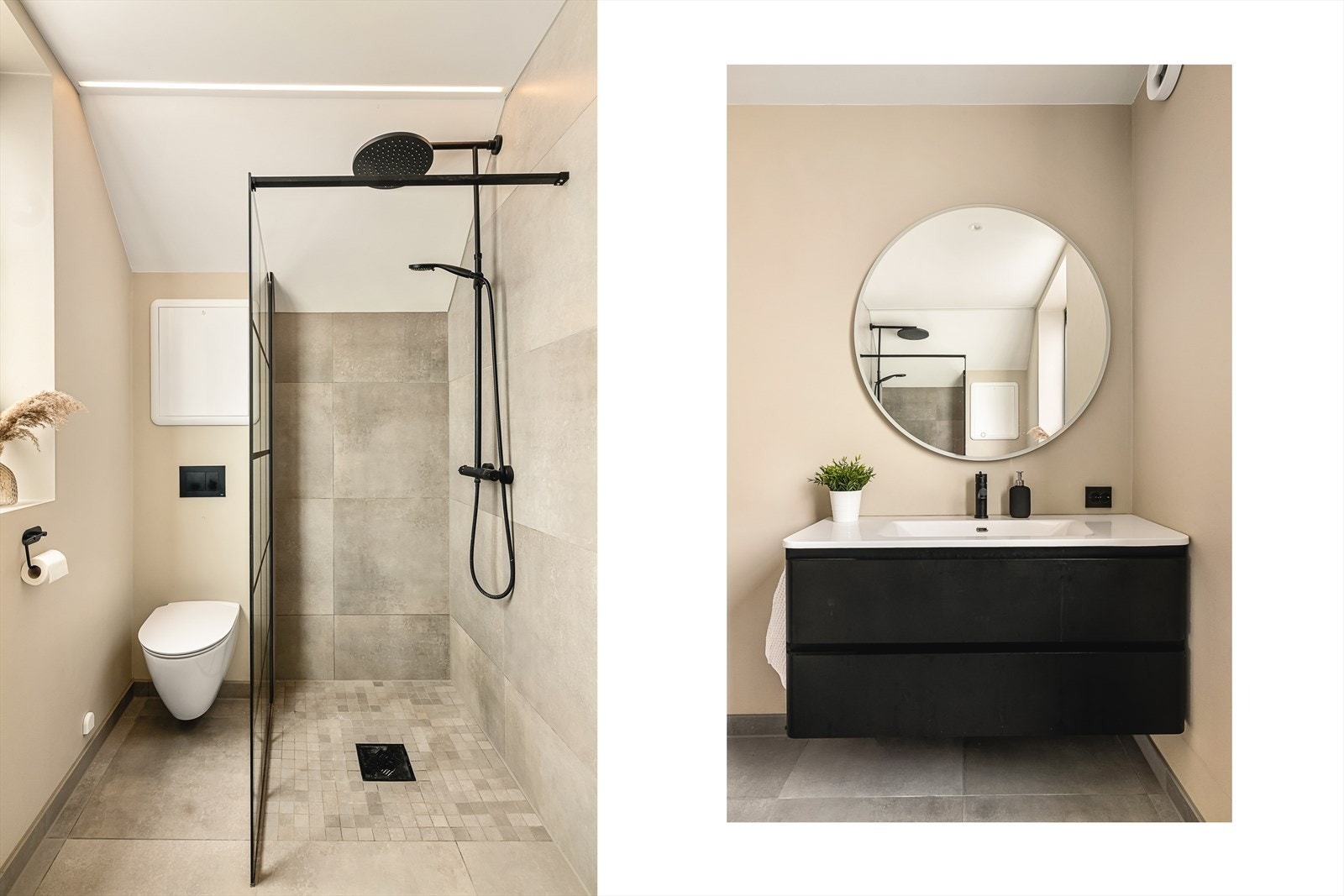 Det er opplegg for vaskemaskin på badet Galleribilde