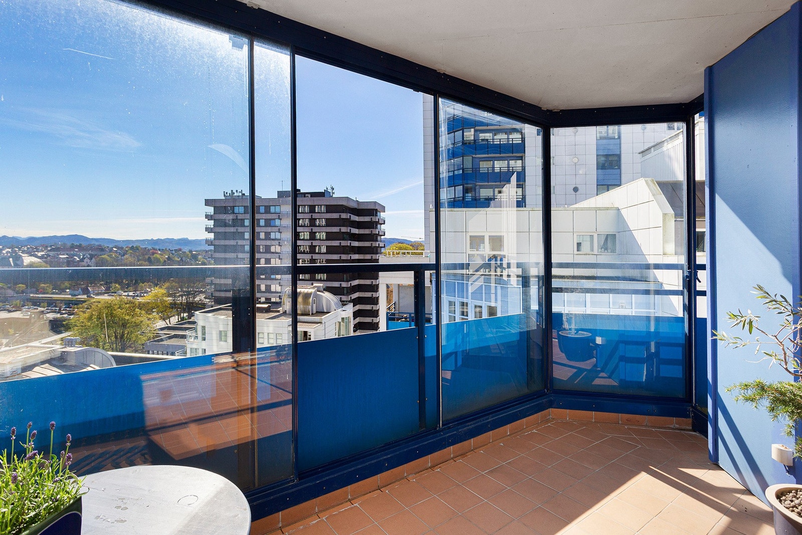Innglasset terrasse Galleribilde