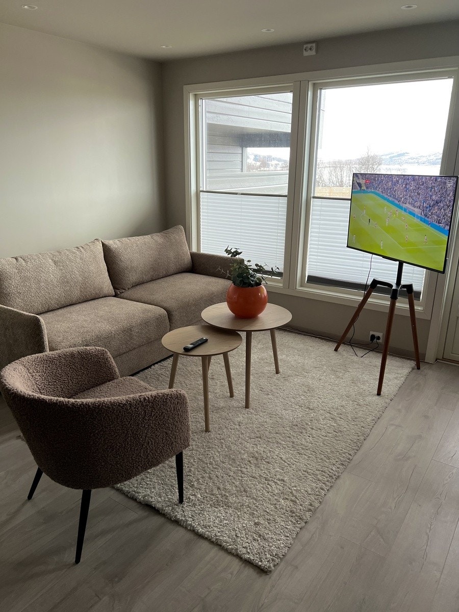 Stue med smart tv Galleribilde