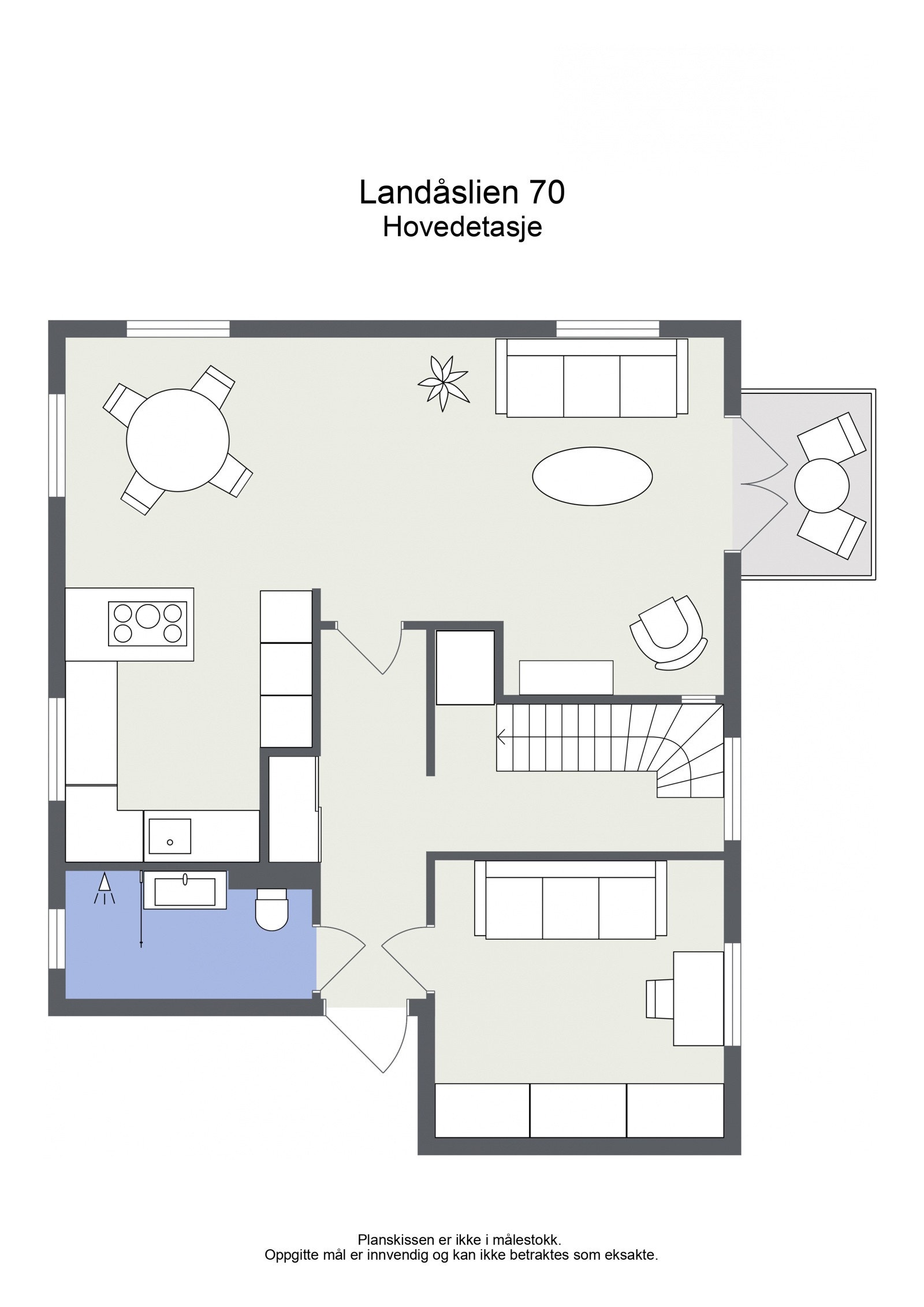Leiligheten går over to plan og har en optimal planløsning. Galleribilde