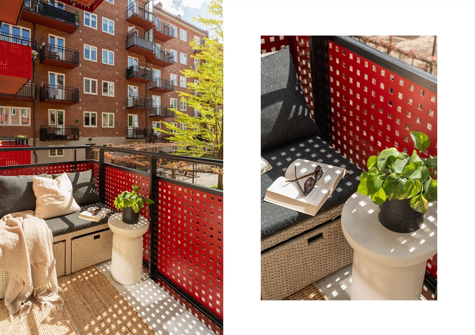 Herlig sørvendt balkong med gode solforhold Galleribilde