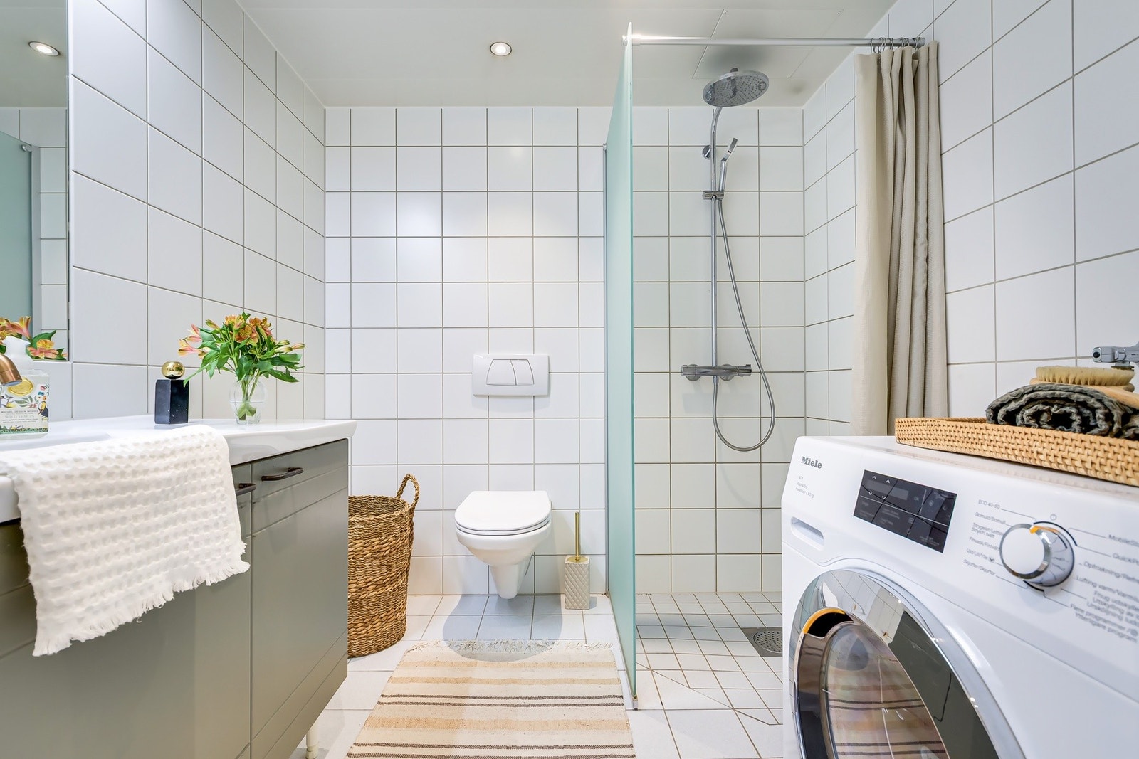 Det er opplegg for vaskemaskin. Galleribilde