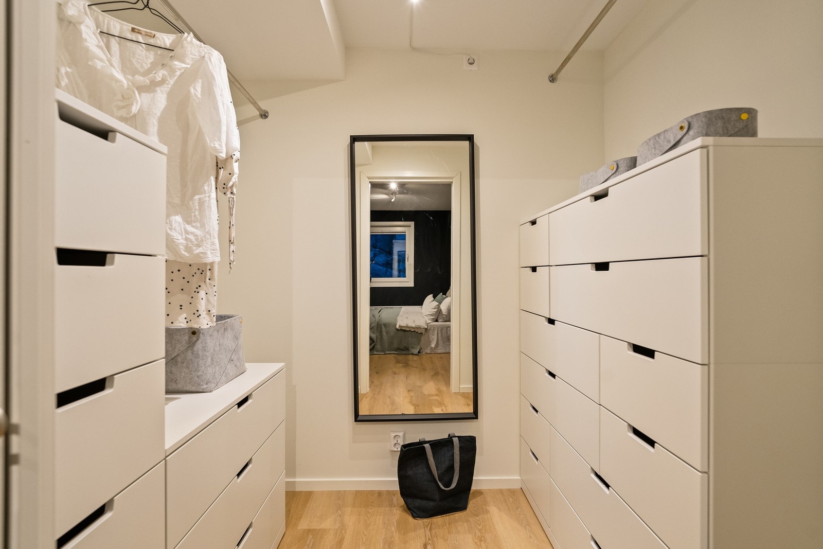 Praktisk omkledningsrom. Galleribilde
