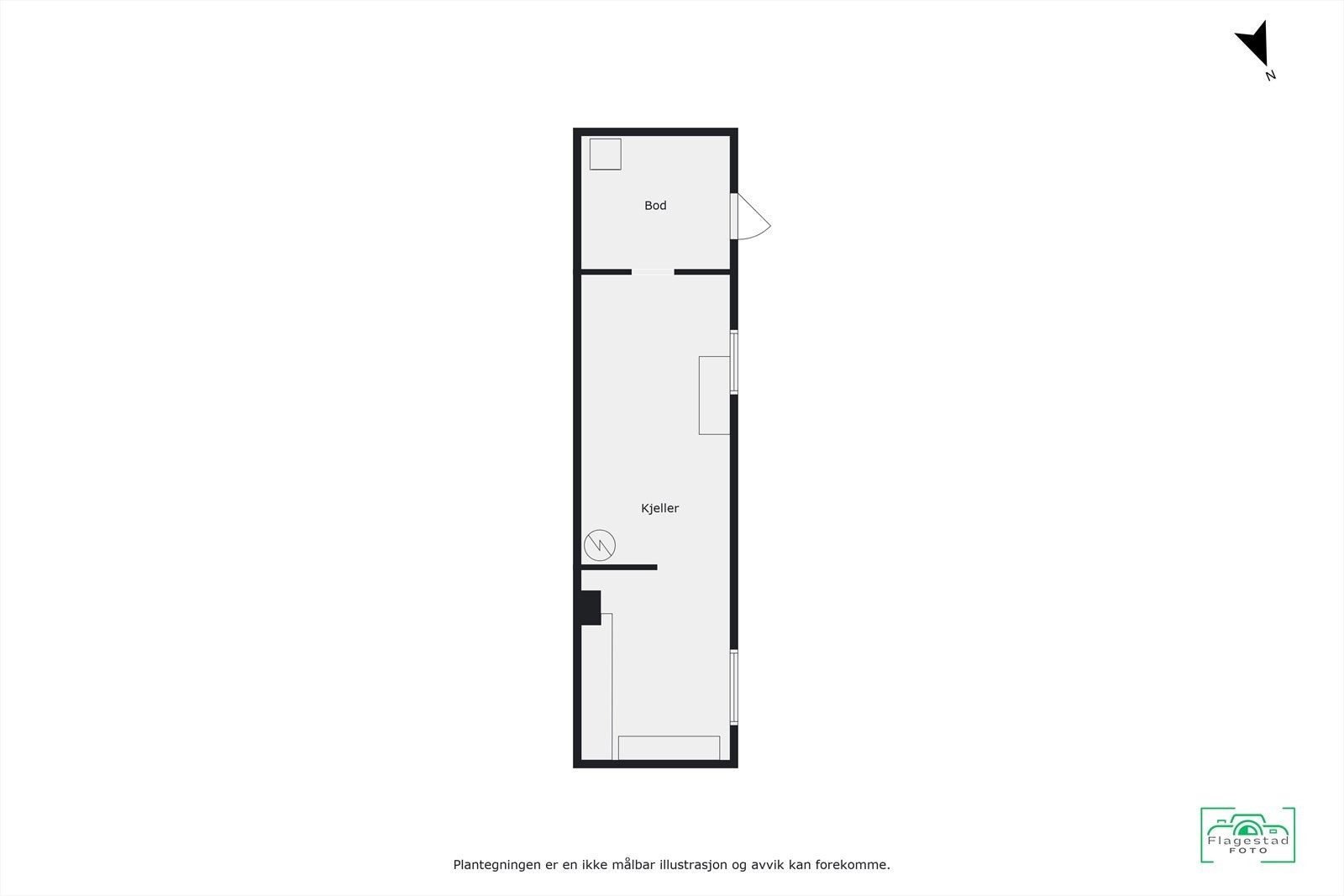 Boligen har kjeller m/lagringsplass. Galleribilde