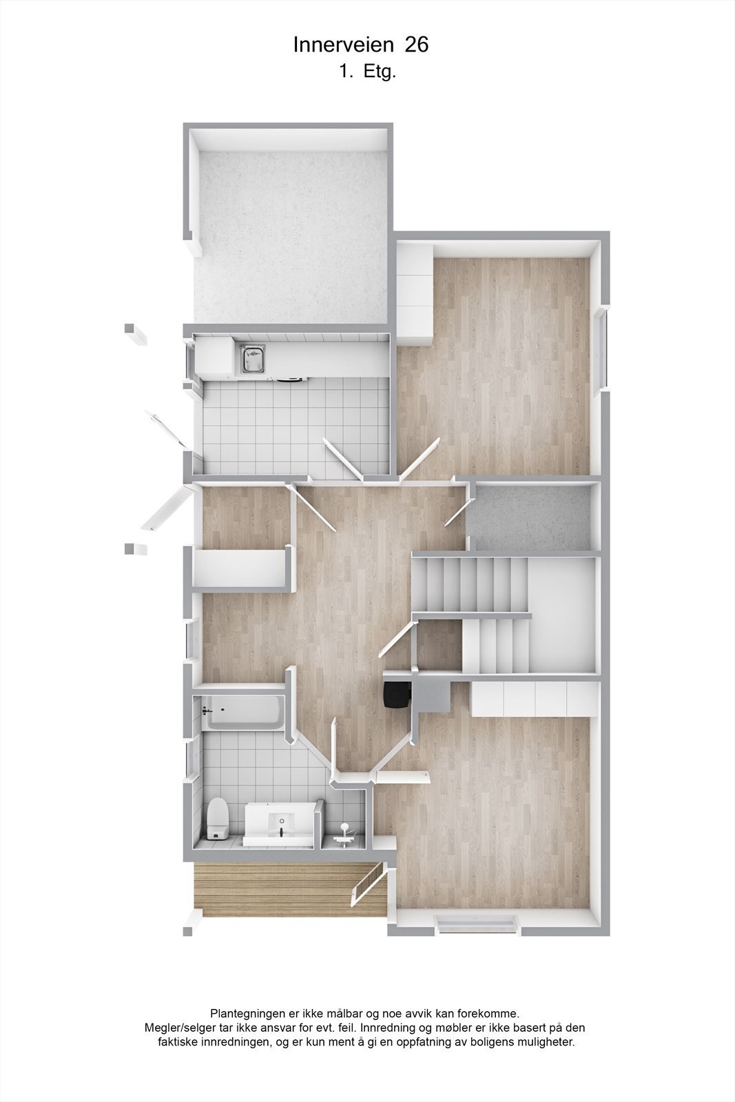 Planskisse 3D 1.etg. Galleribilde