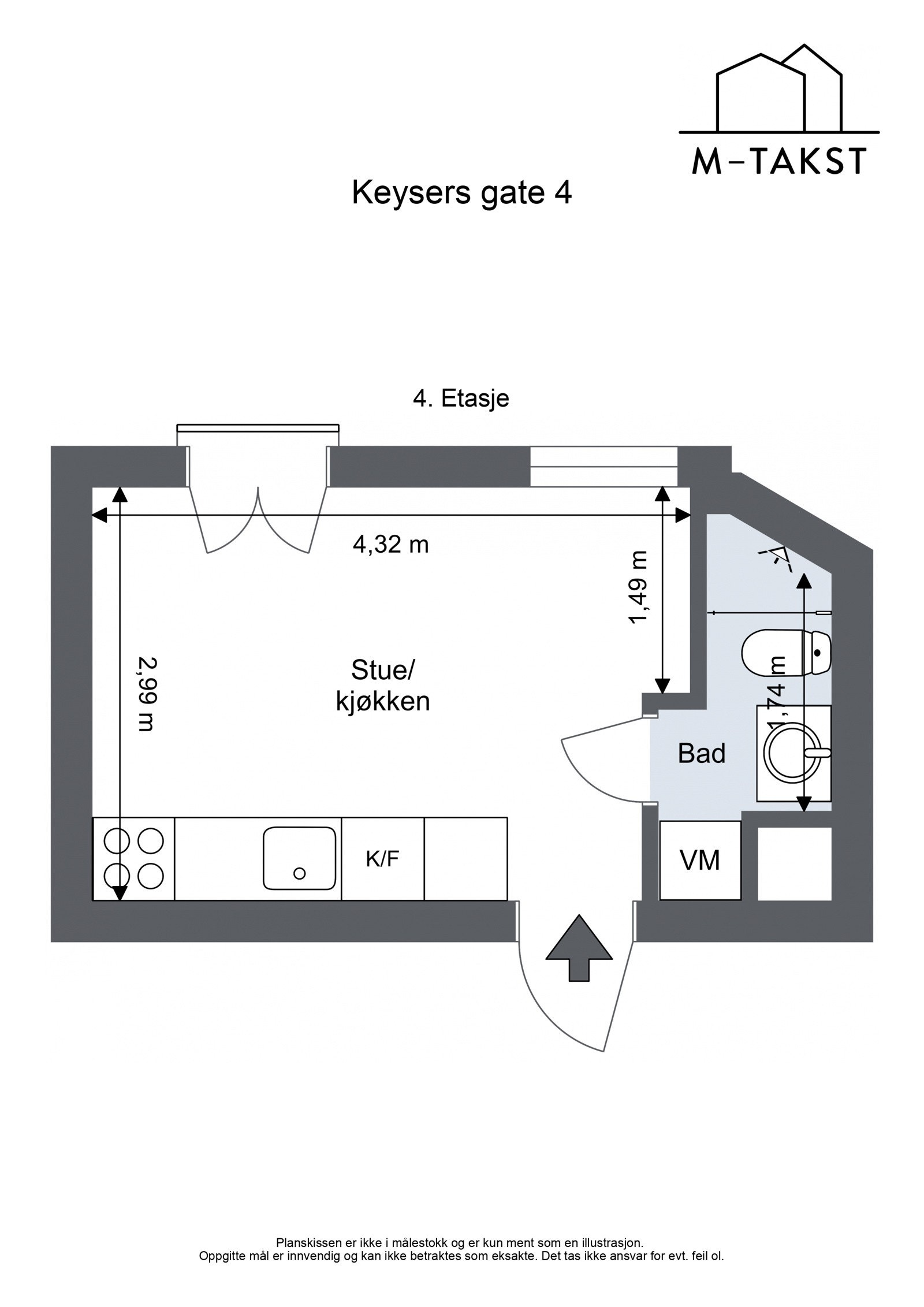 Plantegninger med mål Galleribilde