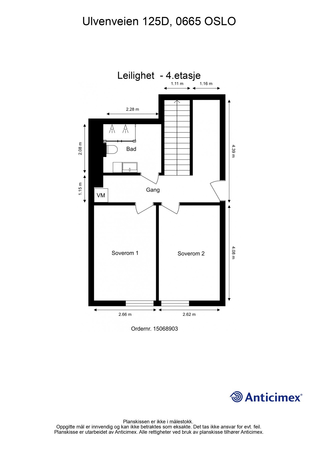 Plantegning 4. etasje. Galleribilde