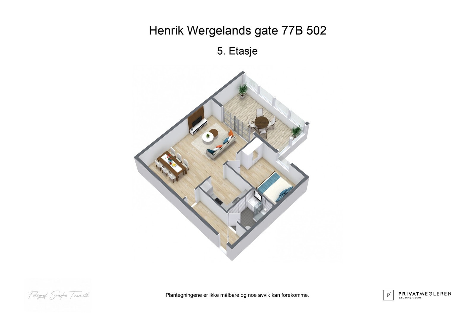 - 3D plantegning (ikke målbart) - Galleribilde