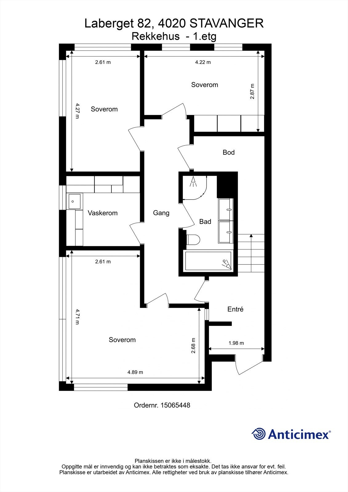 Plantegning 1.etg. Galleribilde