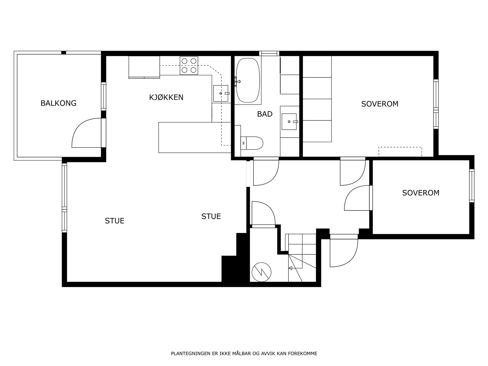 Plantegning 1. etg. Galleribilde